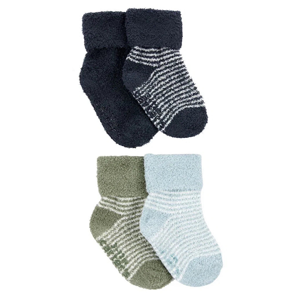 Set calcetines Carter’s 4 pares azules con rayas bebito - JORHELITOS - JORHELITOS