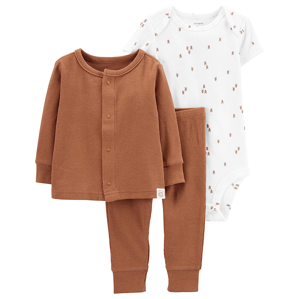 Conjunto Carter’s con pañalero y cárdigan para bebita - JORHELITOS - JORHELITOS
