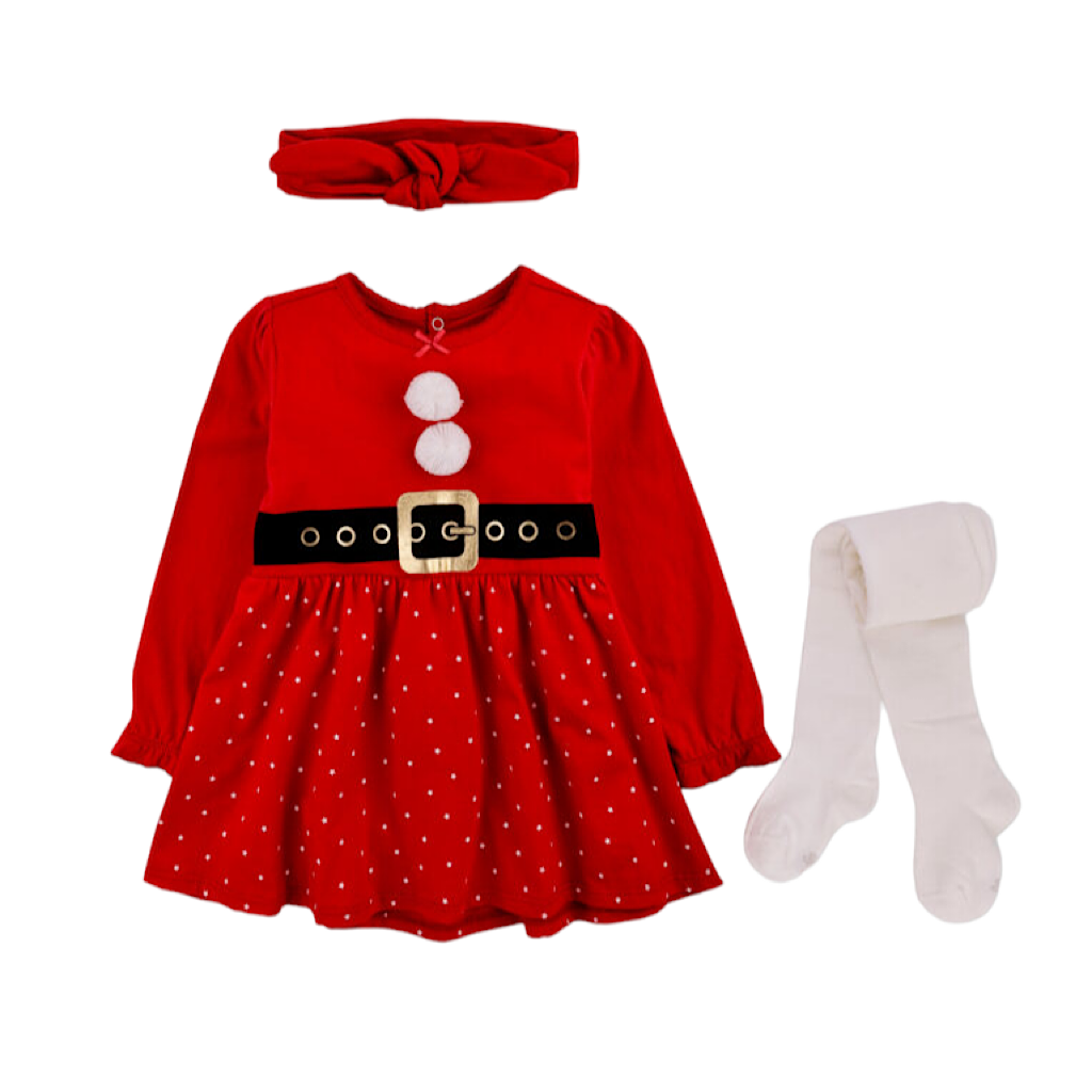 Set de 3 piezas Baby Creysi santa Claus niña preescolar - JORHELITOS - JORHELITOS