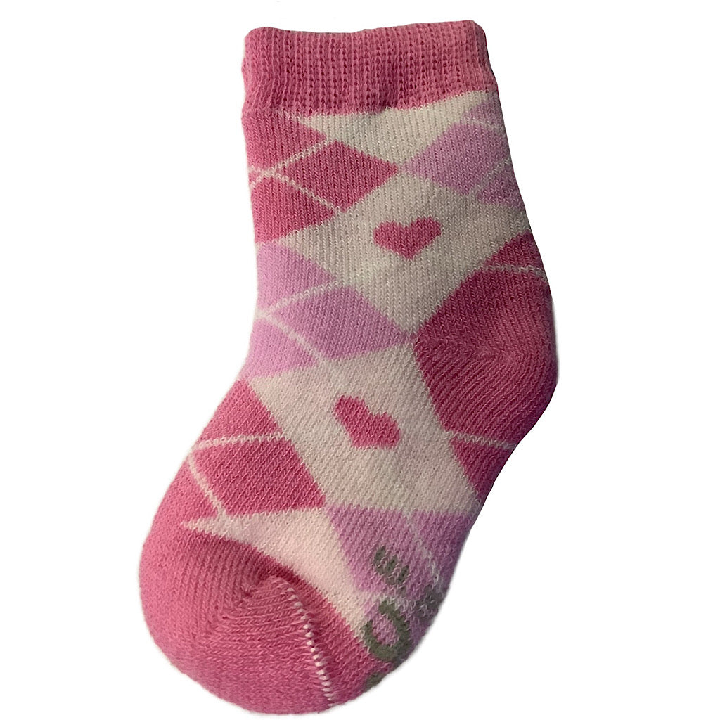 Par calcetines Baby Creysi rombos rosa - JORHELITOS - JORHELITOS