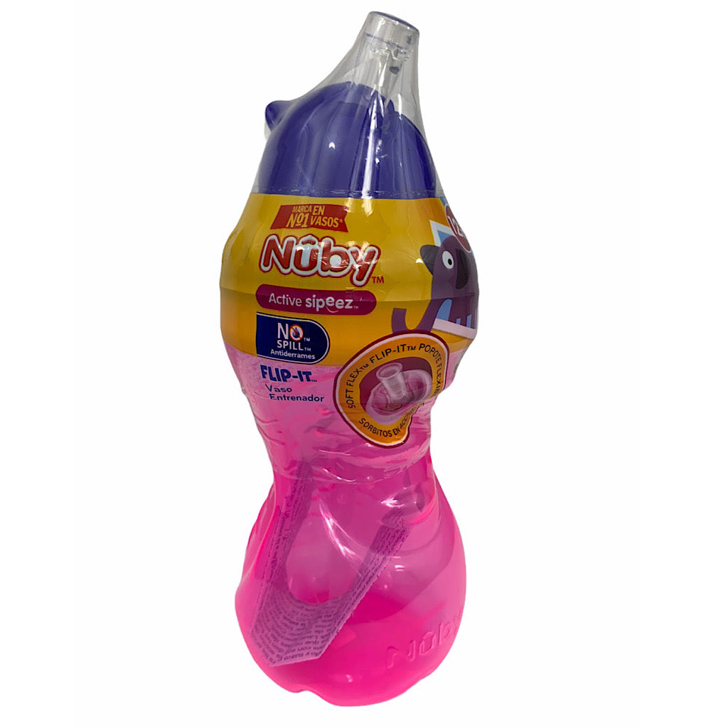 Vaso entrenador Nuby flip-it deportivo 10oz - JORHELITOS - JORHELITOS