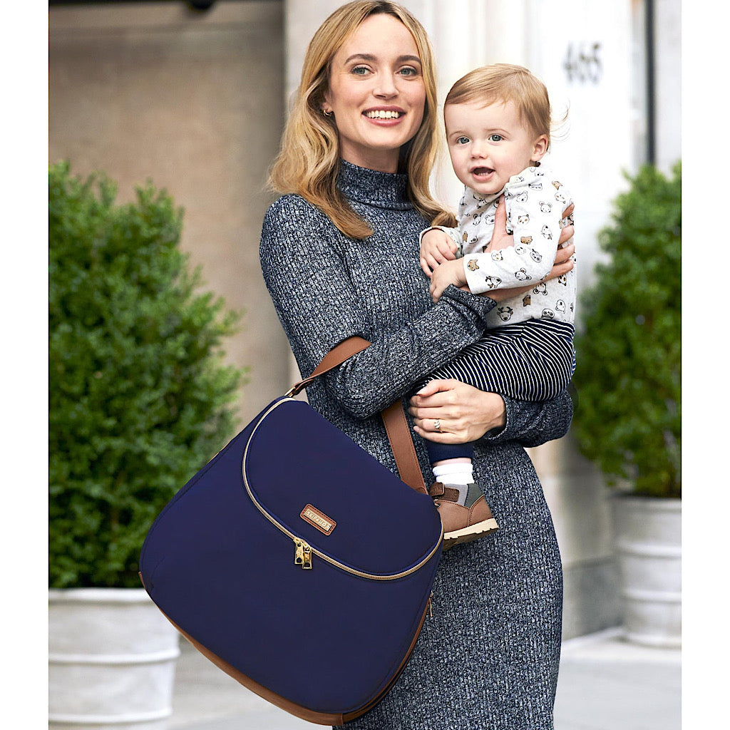 Bolso pañalera Skip Hop curve azul - JORHELITOS - JORHELITOS