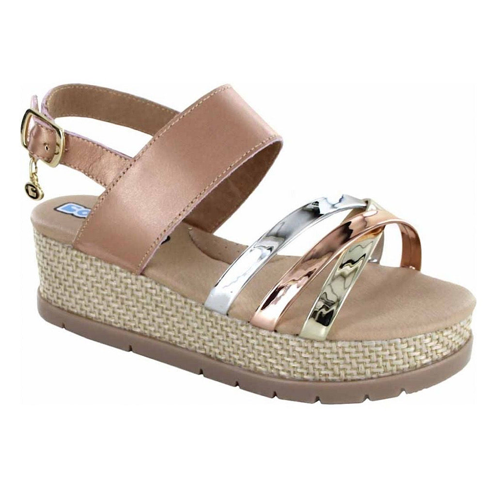 Sandalia color oro con plataforma niña Coqueta - JORHELITOS - JORHELITOS