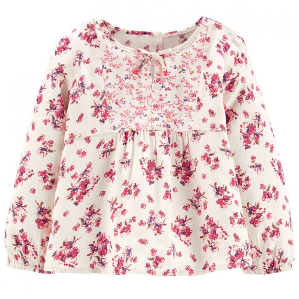 Blusón Oshkosh estampado floral niña preescolar - JORHELITOS - JORHELITOS