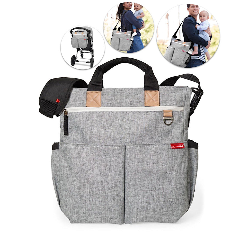 Mochila pañalera Skip Hop duo color gris - JORHELITOS - JORHELITOS