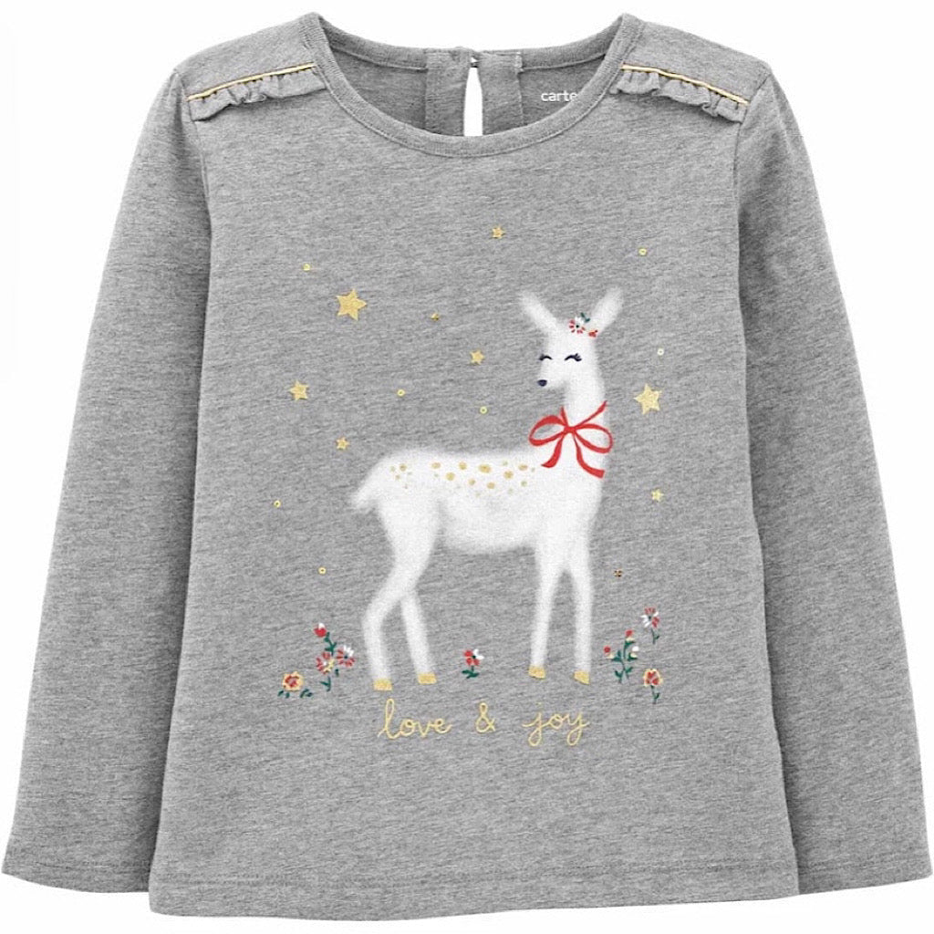 Blusa Carter’s manga larga color gris para niña - JORHELITOS - JORHELITOS
