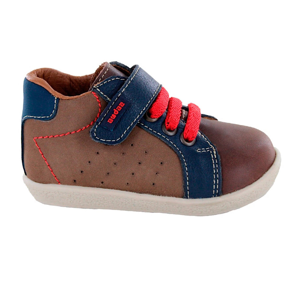 Zapato café con azul bebito Audaz - JORHELITOS - JORHELITOS