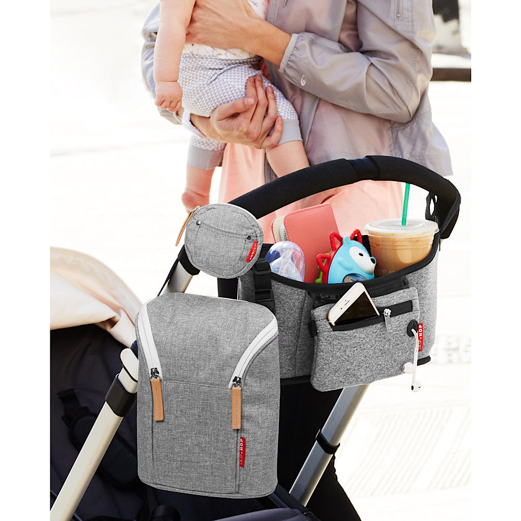 Mochila porta biberón doble Skip Hop gris - JORHELITOS - JORHELITOS