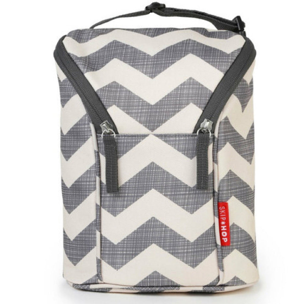 Mochila porta biberón doble Skip Hop chevron - JORHELITOS - JORHELITOS