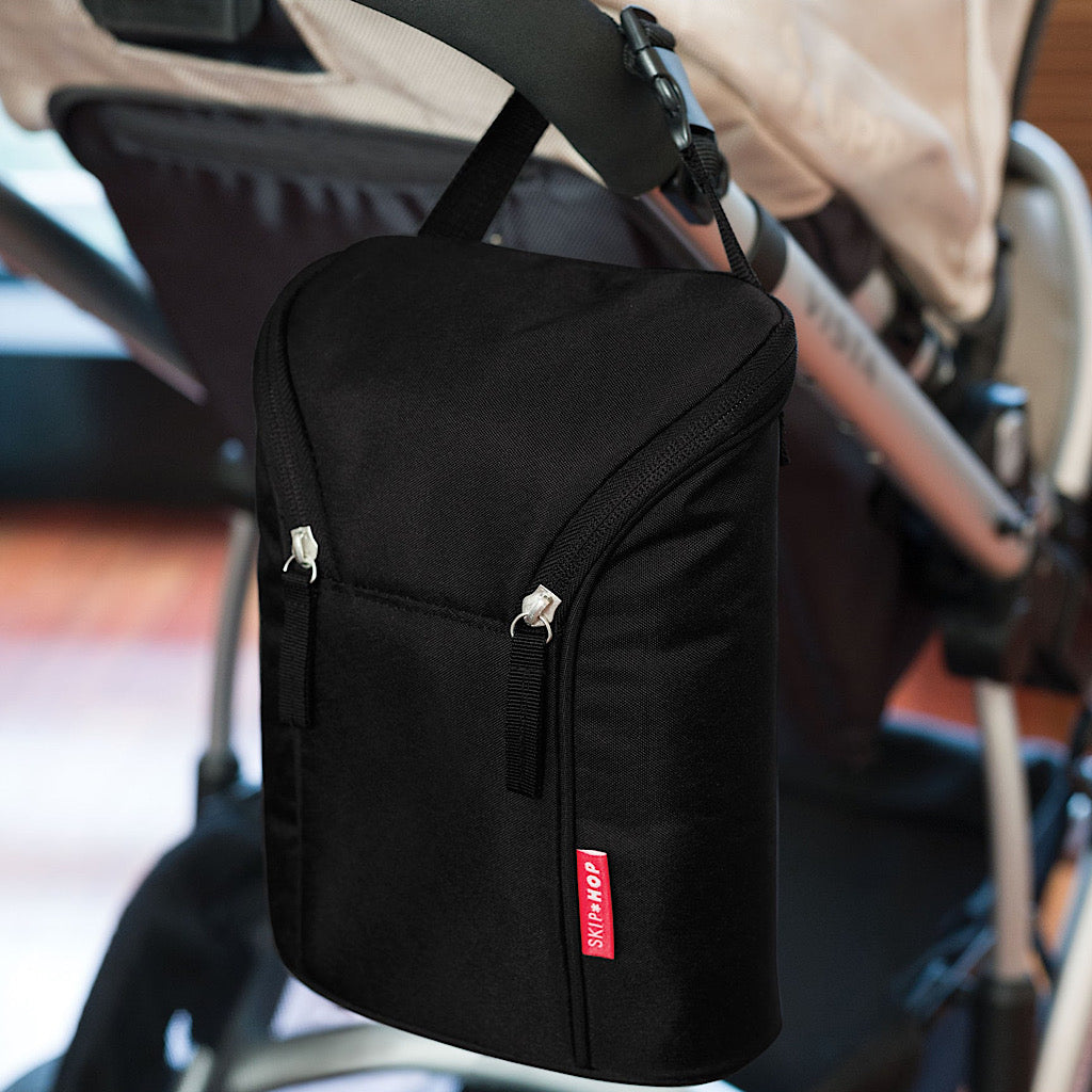 Mochila porta biberón doble Skip Hop negro - JORHELITOS - JORHELITOS