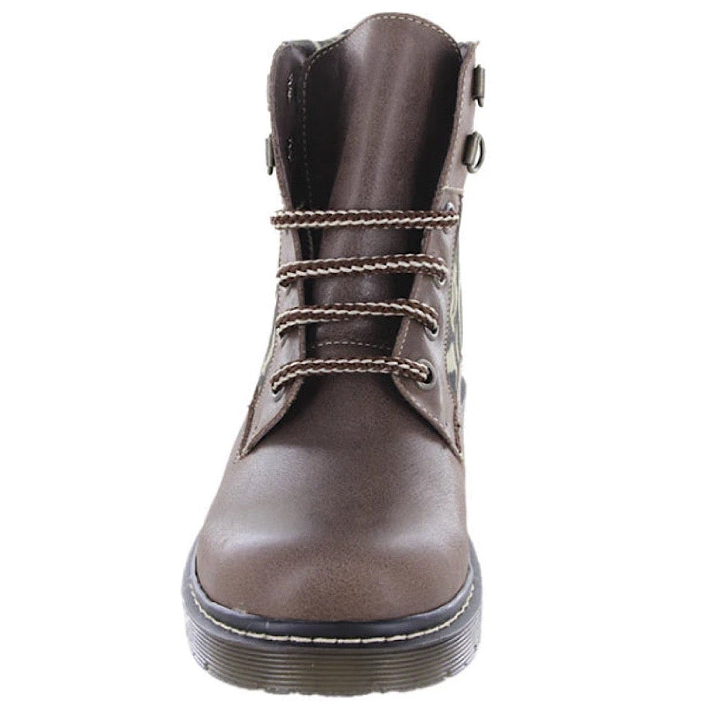 Bota café camuflageada para niño Audaz - JORHELITOS - JORHELITOS