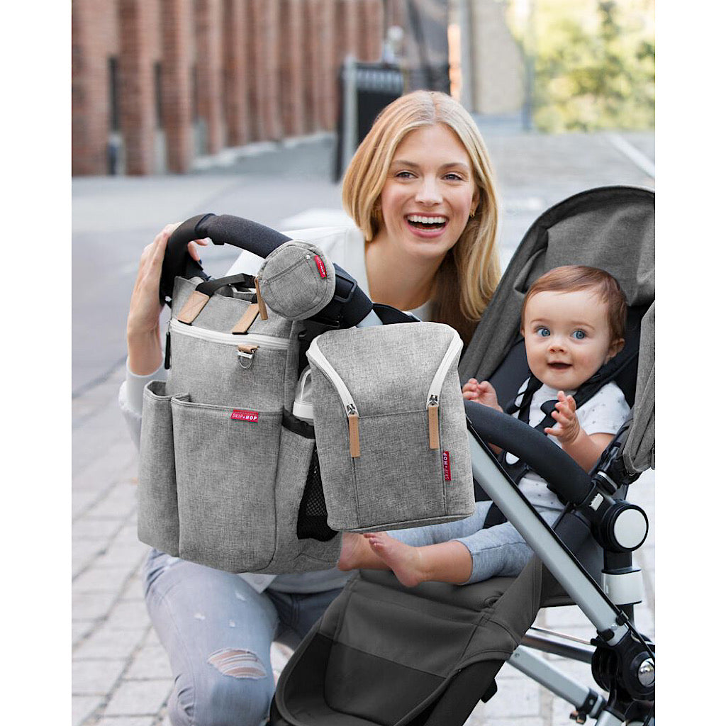 Mochila porta biberón doble Skip Hop gris - JORHELITOS - JORHELITOS