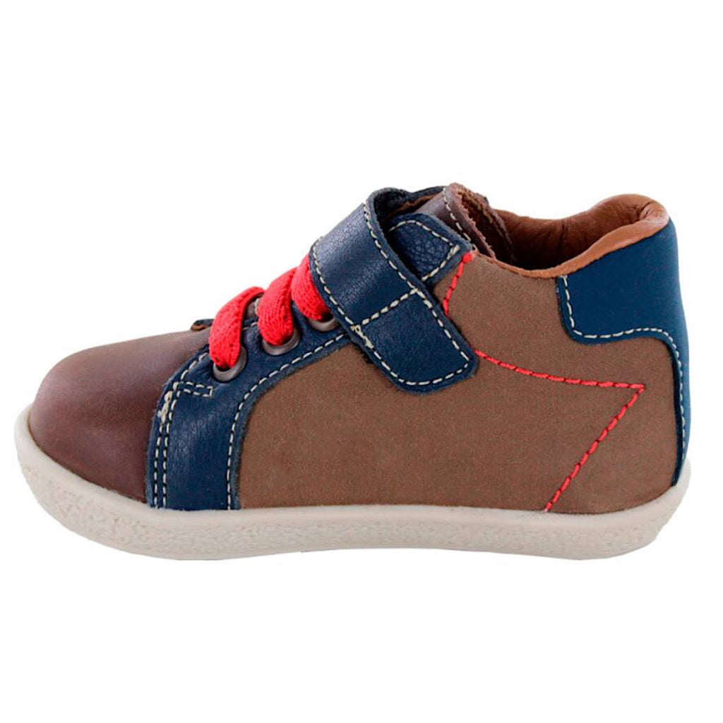 Zapato café con azul bebito Audaz - JORHELITOS - JORHELITOS